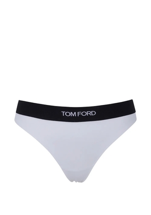 TOM FORD logo-waistband thong - White