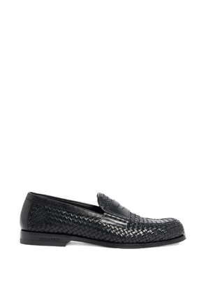 DSQUARED2 woven leather loafers - Black