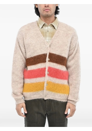 Woolrich striped buttoned cardigan - Neutrals