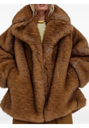 DARKPARK faux-fur oversized coat - Brown