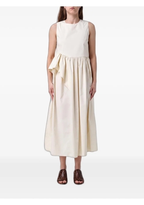 MeimeiJ ruffled tie-back midi dress - Neutrals