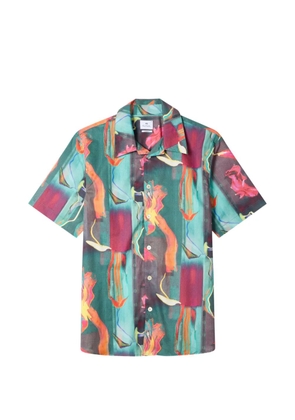 PS Paul Smith Glitch Floral print shirt - Green