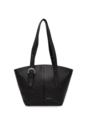 Coccinelle buckle-detail pebbled tote bag - Black
