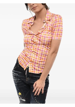 DSQUARED2 checked short-sleeve multi shirt - Orange