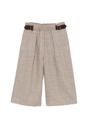 Alysi belted pleated shorts - Neutrals