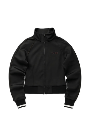 Y-3 logo-embroidered zip-up sweatshirt - Black