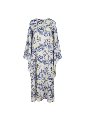 LIU JO scarf-print kimono-sleeve maxi dress - Neutrals