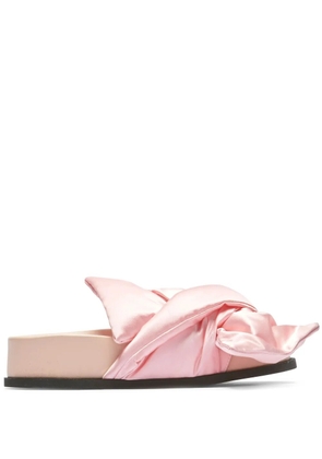 Nº21 bow silk-satin platform sandals - Pink