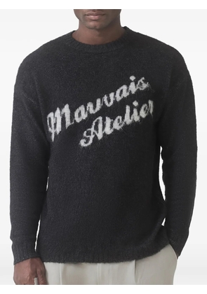 MAUVAIS logo-embellishment sweater - Black