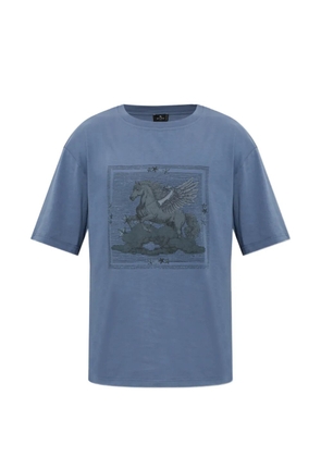 ETRO Pegasus-print T-shirt - Blue