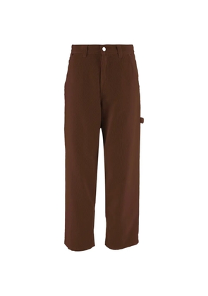 Haikure corduroy straight-leg trousers - Brown