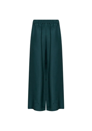 Weekend Max Mara elasticated wide-leg silk trousers - Green