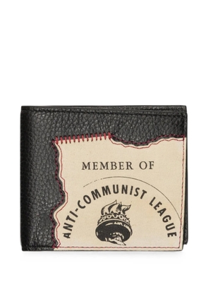 Enfants Riches Déprimés Anti Communist League bifold leather wallet - Black