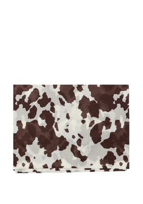 MC2 Saint Barth cow-print tie-fastening sarong skirt - Neutrals