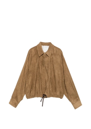 Alysi corduroy drawstring shirt - Brown