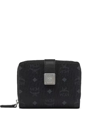MCM Visetos-print logo-plaque wallet - Black