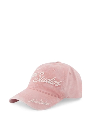 Acne Studios logo-embroidered baseball cap - Pink