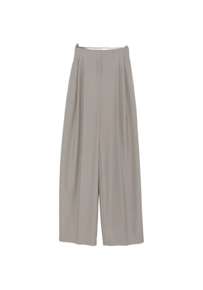 Mugler pleated wide-leg trousers - Grey