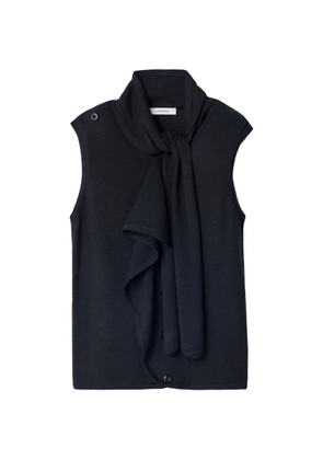 LEMAIRE asymmetrical cardigan in merino wool blend - Black
