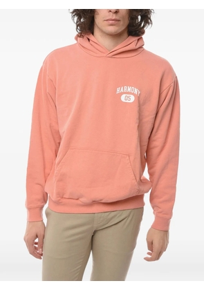 Harmony Paris logo-print brushed-cotton hoodie - Pink