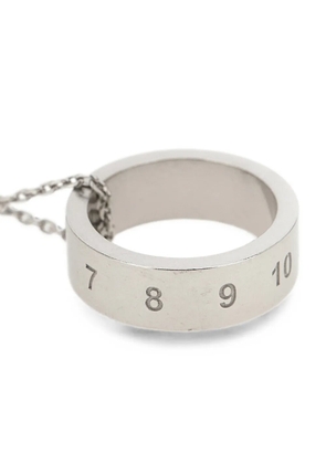 Maison Margiela Numeric engraved ring-pendant necklace - Silver