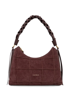 Coccinelle quilted braided-handle shoulder bag - Brown