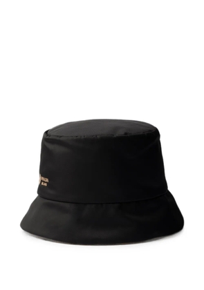 Prada reversible Re-Nylon and camel-hair bucket hat - Black