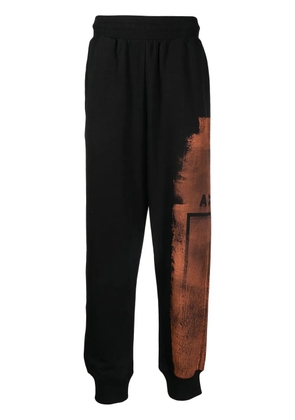 A-COLD-WALL* logo bleach style track pants - Black