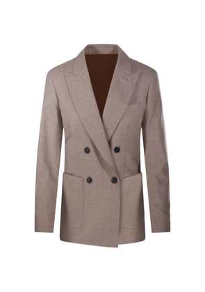 Max Mara mélange-effect double-breasted blazer - Neutrals