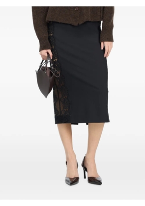 ROTATE BIRGER CHRISTENSEN lace-inserted pencil skirt black