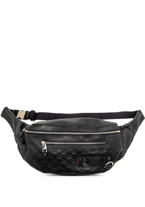 Gucci Pre-Owned 2000-2015 Guccissima Web belt bag - Black