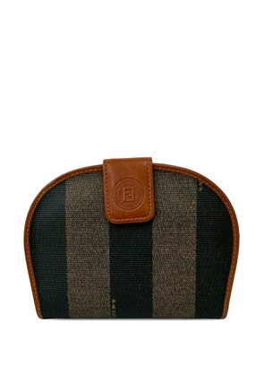 Fendi Pre-Owned 2010-2026 Pequin Coated Canvas Bifold Wallet small wallets - Black
