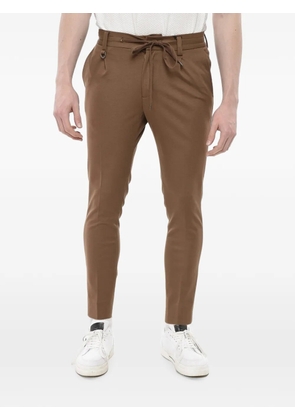 Paolo Pecora Brera drawstring trousers - Brown