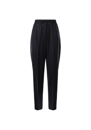 Max Mara drawstring-waist pleated trousers - Black