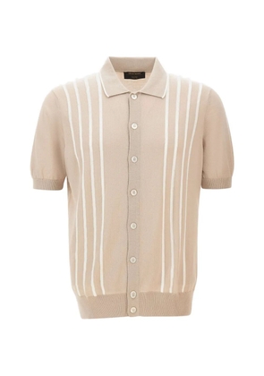 Gran Sasso stripe-detail fine-knit shirt - Neutrals