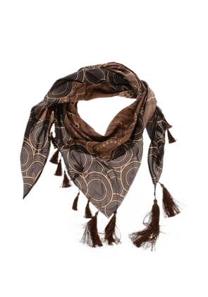 DSQUARED2 fringe-trim scarf - Brown