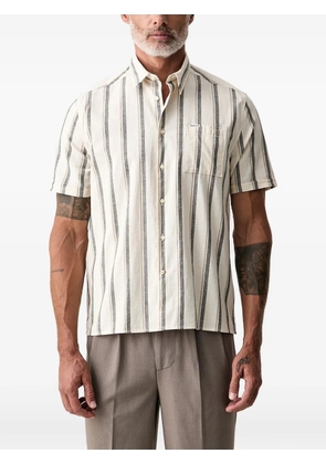 Barbour Barkend striped-pattern short-sleeved shirt - Neutrals