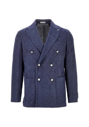 BRERAS MILANO double-breasted peak-lapel blazer - Blue