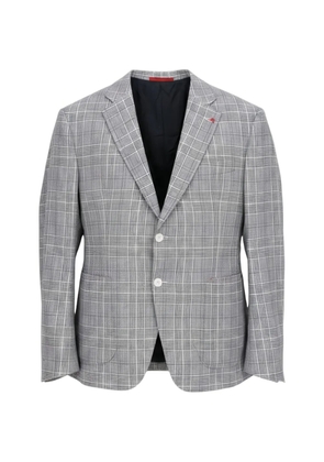 Isaia Prince of Wales check blazer - Grey