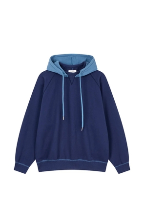 TOMBOY contrast-hood raglan-sleeve hoodie - Blue