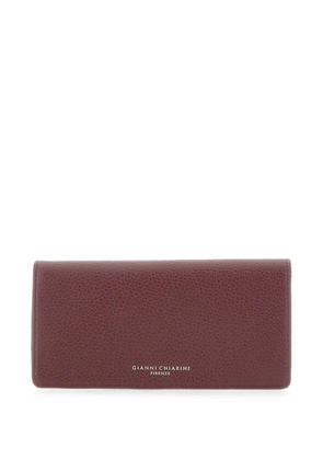 GIANNI CHIARINI large Grain logo-print wallet - Red