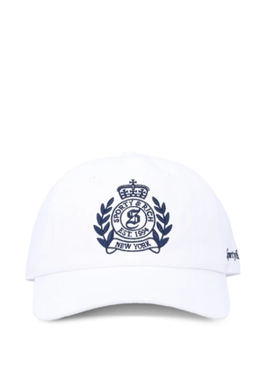 Sporty & Rich logo-embroidered baseball cap - White