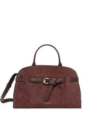 Coccinelle medium Coccinelle Sabine buckle-detail suede tote bag - Brown