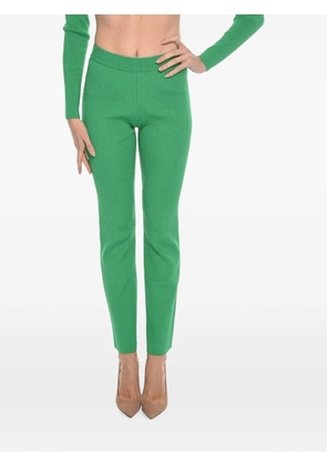 HERSKIND x vanessa hong ribbed high-waisted slim-fit trousers - Green