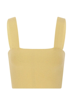CAYET Gisele knitted cropped top - Yellow