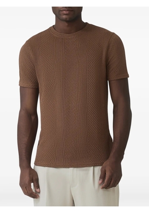 MAUVAIS Cedro ribbed-knit T-shirt - Brown