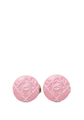 CHANEL Pre-Owned 2019 CC Gold Plated Enamel Clip On Earrings costume earrings