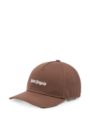 Palm Angels logo-embroidered baseball cap - Brown