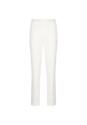 EMME pressed-crease tapered trousers - White