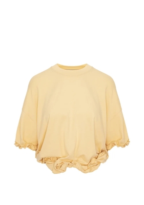Seen Users Twombly Bloom ruffled T-shirt - Yellow